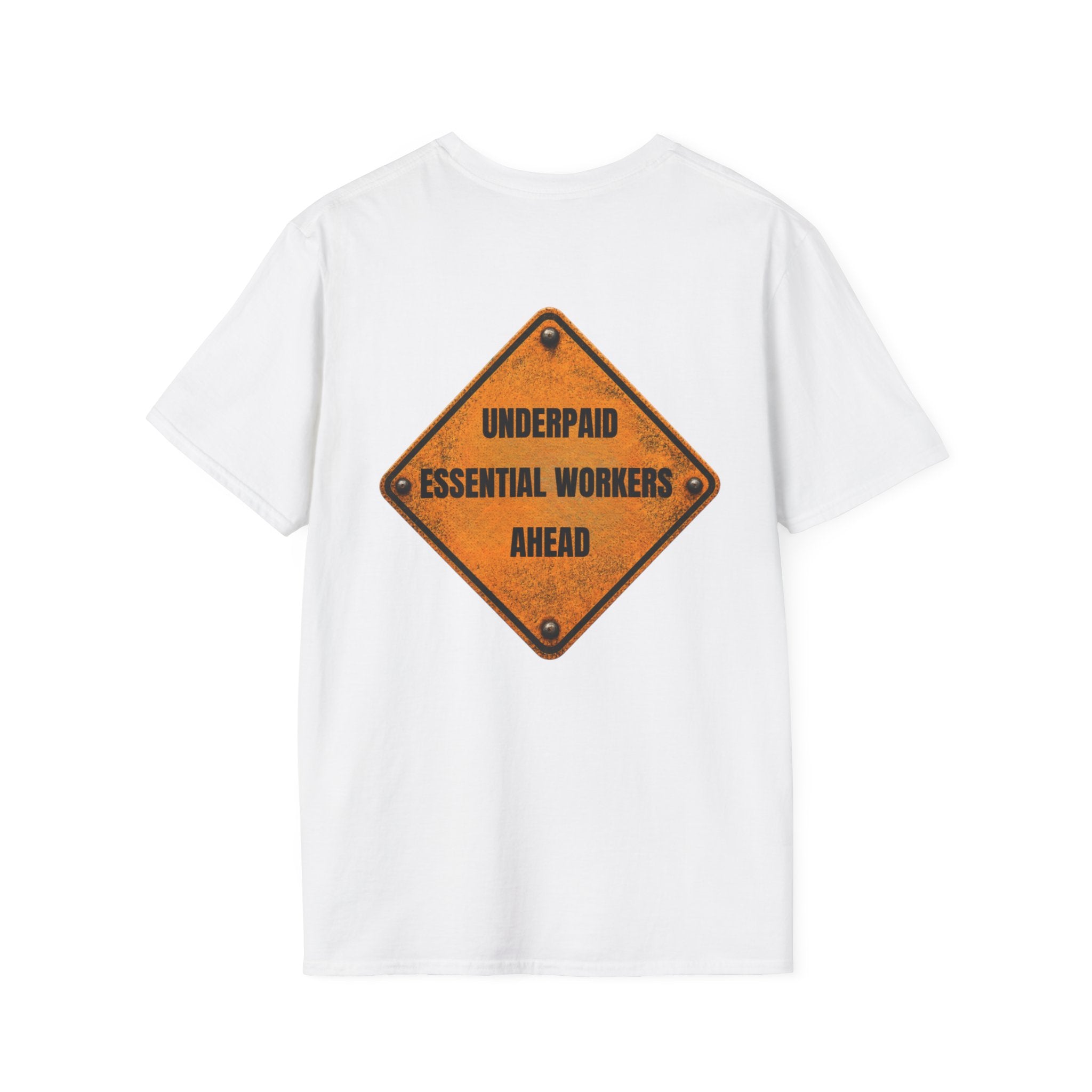 Funny Public Works T-Shirt | Underpaid Essential Workers Ahead | Utility Worker Gift