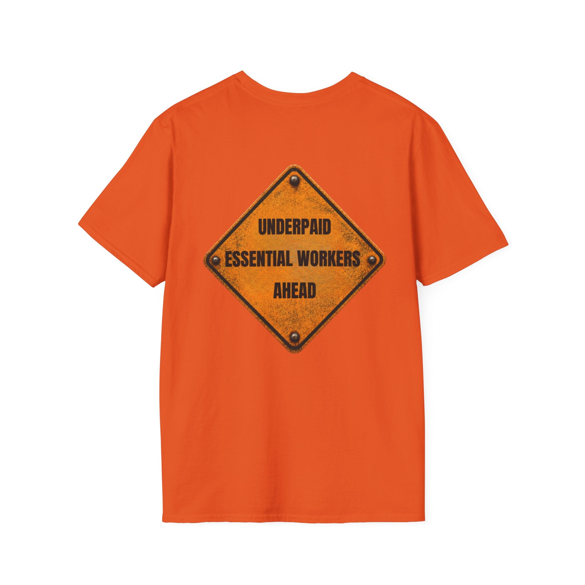 Funny Public Works T-Shirt | Underpaid Essential Workers Ahead | Utility Worker Gift