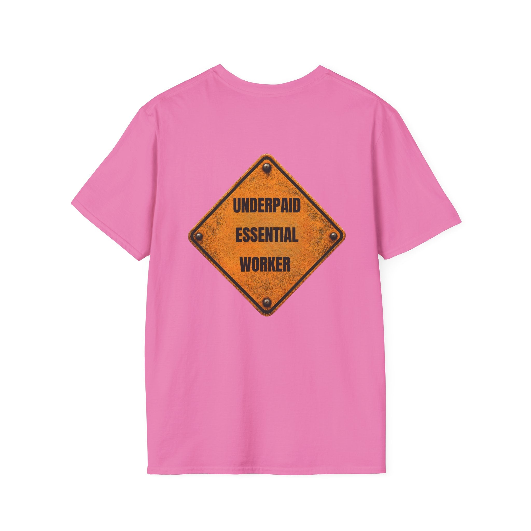 Underpaid Essential Worker T-Shirt | Funny Blue-Collar Construction & Utility Worker Tee