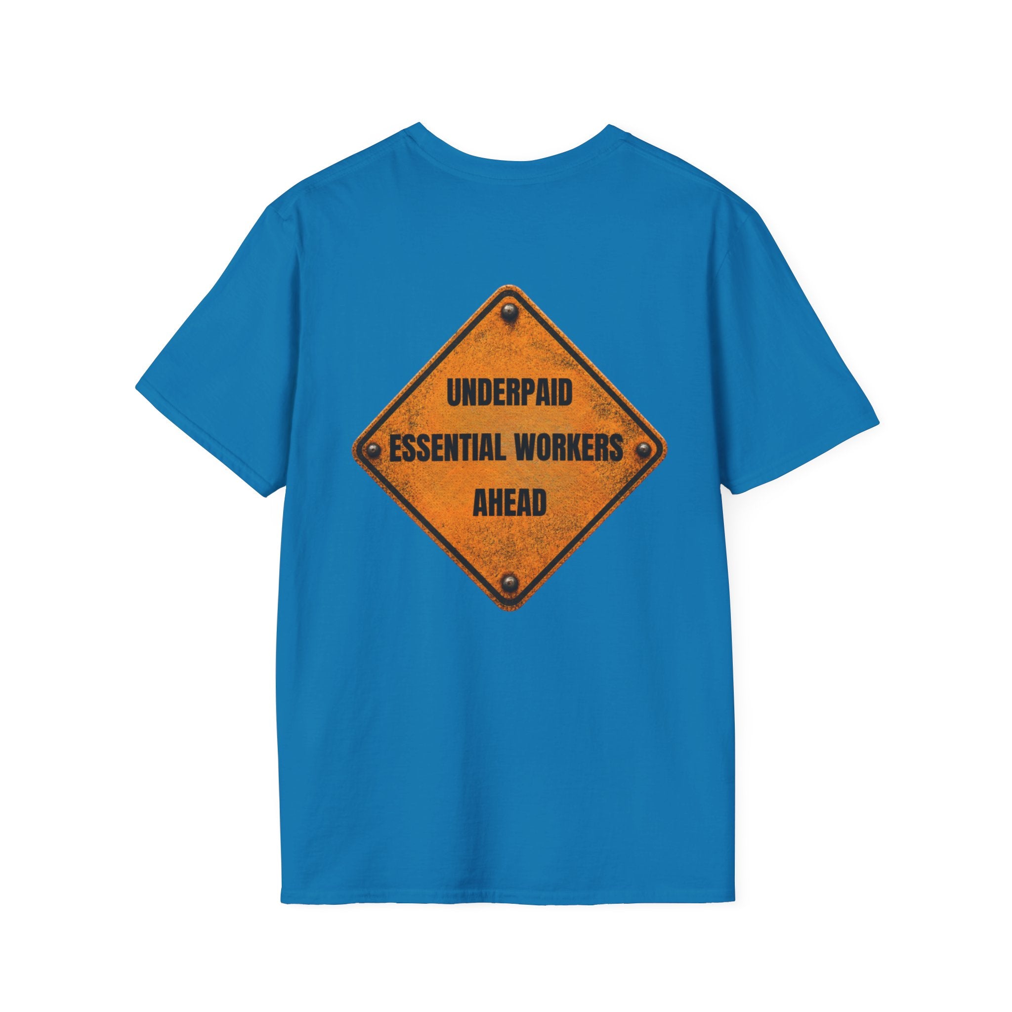 Funny Public Works T-Shirt | Underpaid Essential Workers Ahead | Utility Worker Gift