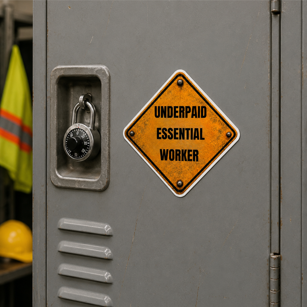 Underpaid Essential Worker Magnet – Funny Public Works & Construction Gift