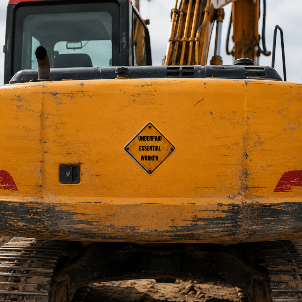 Underpaid Essential Worker Magnet – Funny Public Works & Construction Gift