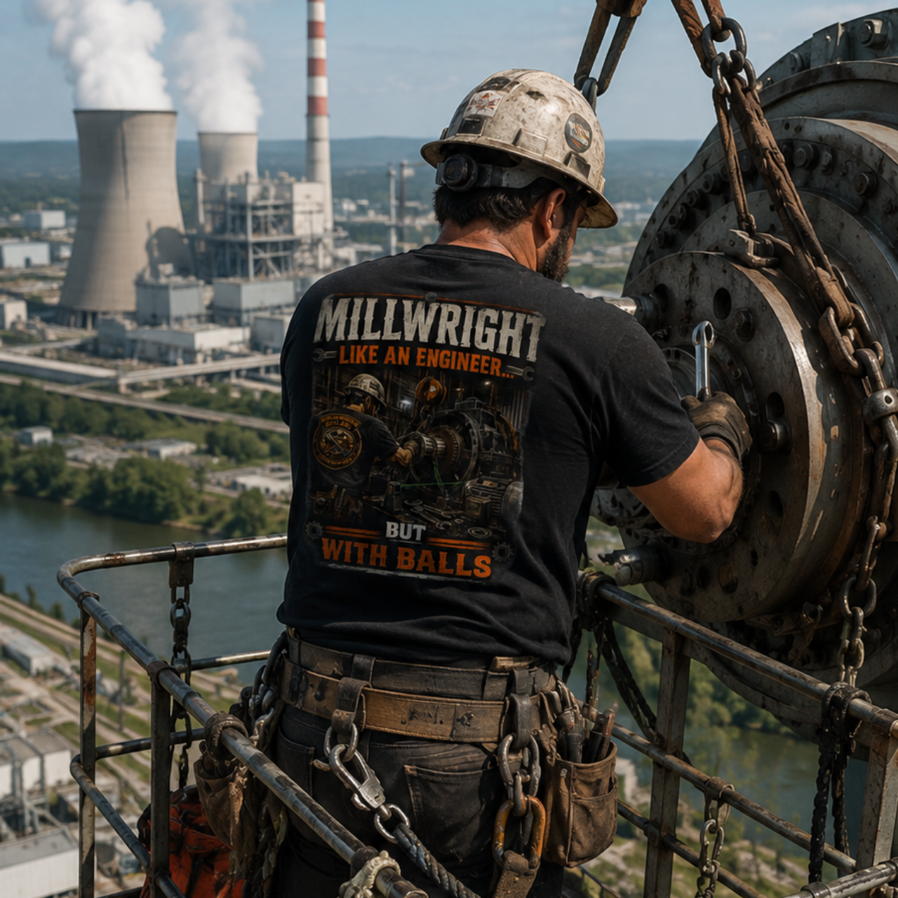 Millwright- Like an Engineer... But With Balls | Funny Millwright T-Shirt | Public Works Outlaw