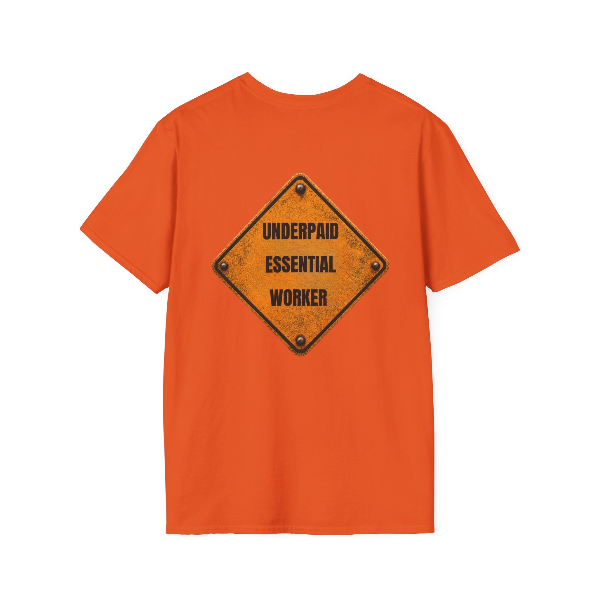 Underpaid Essential Worker T-Shirt | Funny Blue-Collar Construction & Utility Worker Tee